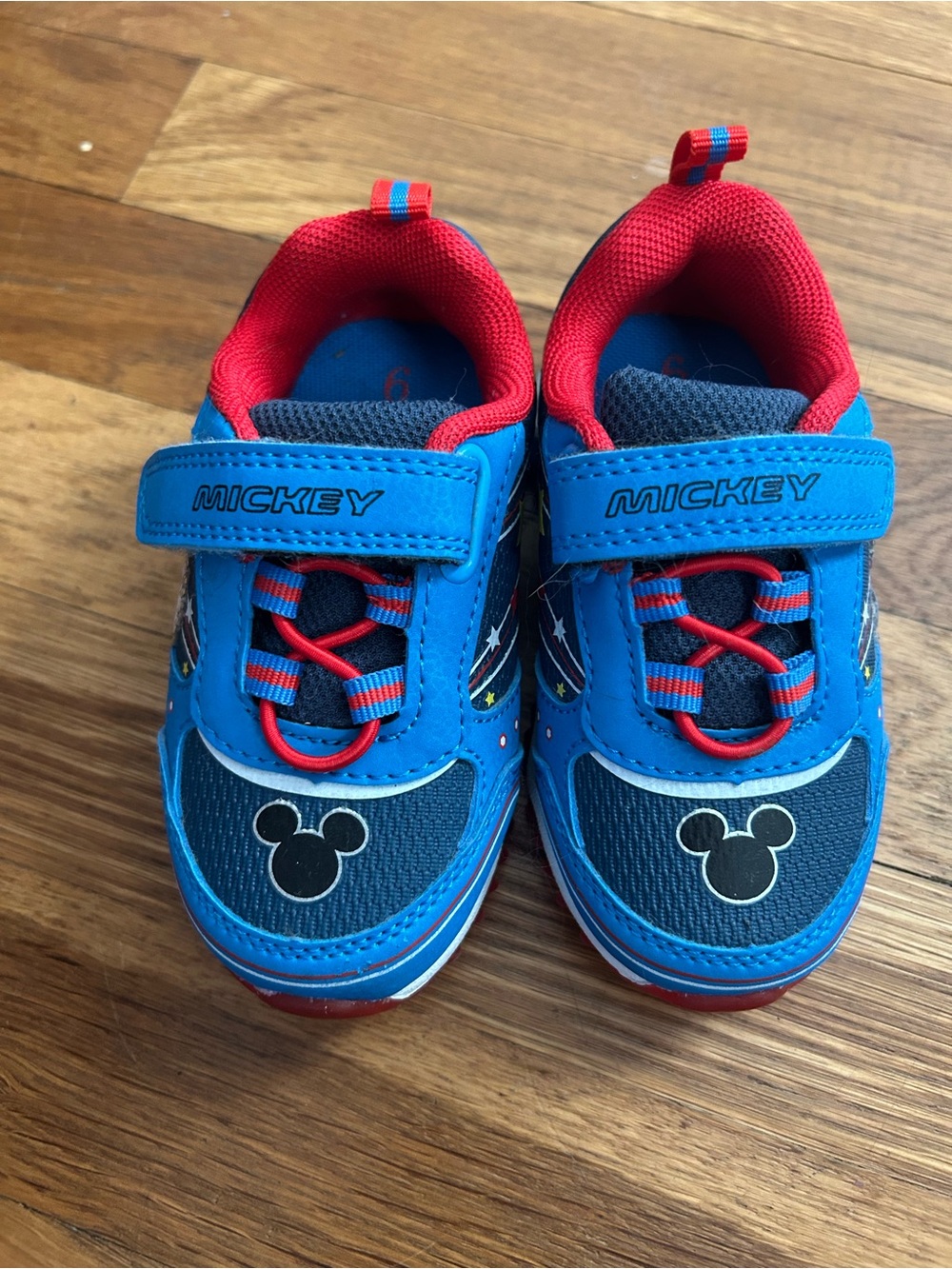 Mickey Mouse Blue and Red Light-Up Sneakers